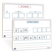 Elkonin Boxes Dry Erase Board 9x12 Double-Sided 1 Pack