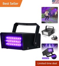 Compact 24 LED Purple Mini Strobe Light with Variable Speed Control for Parties