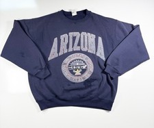 Vintage 90s University of Arizona Blue Crewneck Sweatshirt Galt Sand USA Mens L