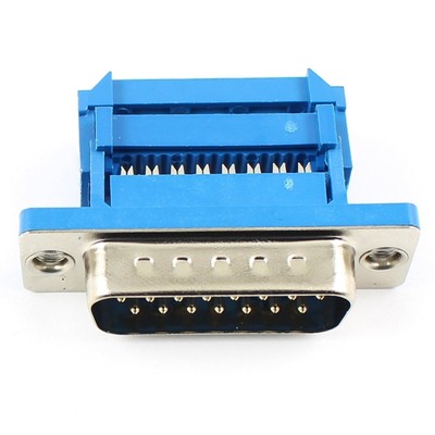 1pcs D-SUB 15 pin male IDC type adapter connector for cable DB15 #fb