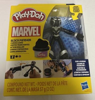 Play-Doh Marvel BLACK PANTHER Cutting Claws Playset Bendy Action Figure NEW