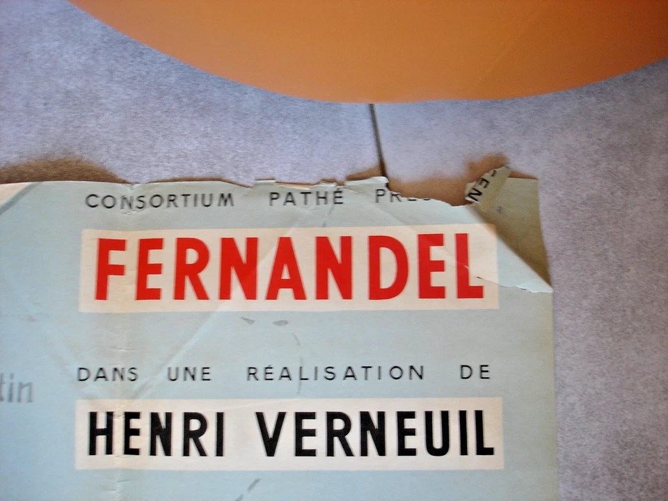 Affiche originale de cinéma Fernandel la vache et le prisonnier signée Gourdon - Photo 3/4