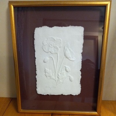 ''Poppy Sample Mold'' Floral 3D picture frame USA