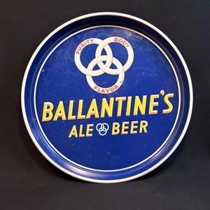 Ballantine's Metal Beer Ale Tray 12" Round 1 1/8" Height Newark, N.J.