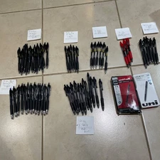 Qty 85 New Mixed Lot Pens Uniball Onyx & Signo/Pilot G2/Z-Grip/Skilcraft
