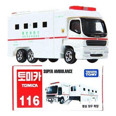 Voiture Miniature TAKARA TOMY Tomica No.116 Super Ambulance - Neuve En Boîte - Fabriqué Au Japon