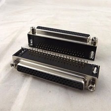 2x DB62 Female 62Pin 3 Rows D-SUB Right Angle PCB Solder Cable Adapter Connector