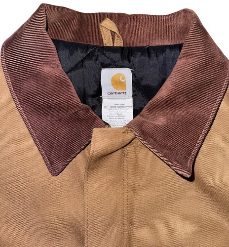Carhartt Loose Fit Firm Duck Insulated Menâs XL Traditional Brown Coat C003 BRN | eBay
