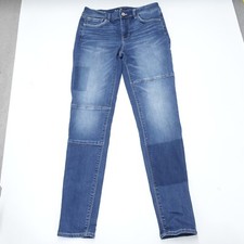 The Skinny Jeans Women's 4 Blue Dark Wash Denim Cotton Stretch Mid-Rise Zip Fly