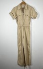 WeWoreWhat Flight Suit Small S Khaki Jumpsuit One Piece Short Sleeves New $228 — photo 1