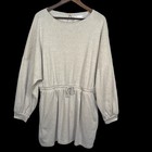 Asos Design Romper Women Size 14 Cream Ivory Tie-Waist Drop Shoulder Keyhole