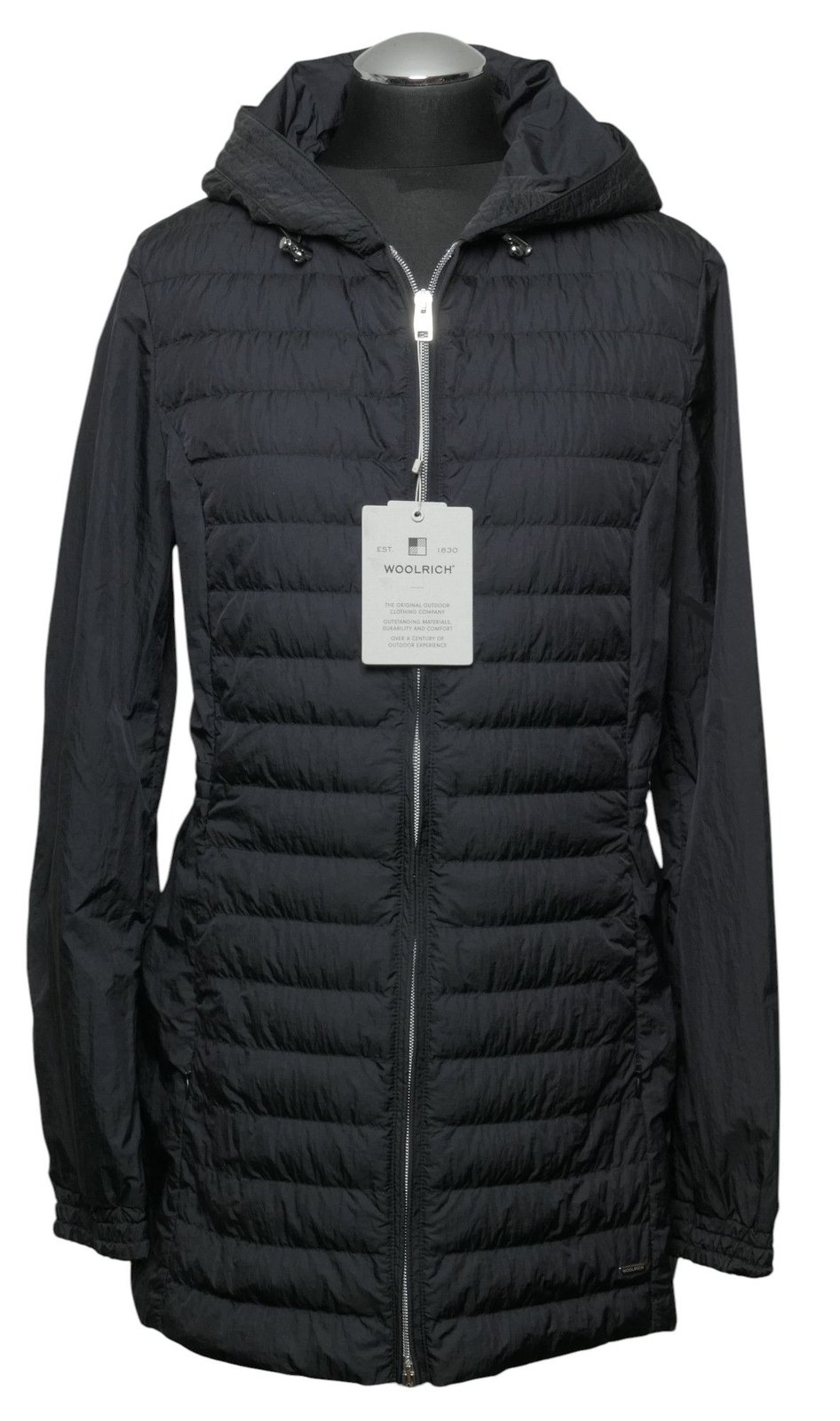 Woolrich Violet Parka Women's Down Jacket Summer Jacket M Black Light Hood New