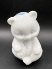 Fenton Milk Glass Bear Morning Handpainted Signed P. Lane Retired