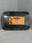 Broiler Pan & Grill Black Porcelain Coating Dishwasher Safe Rectangular