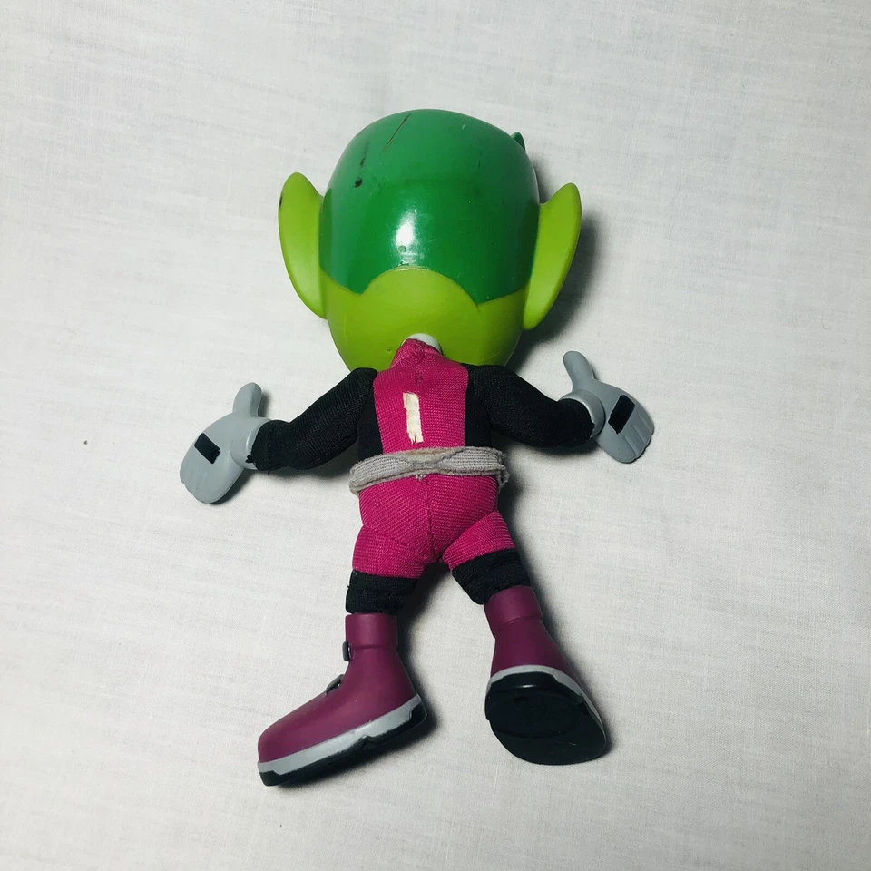 Boneca de pelúcia Teen Titans Green Beast Boy cabeça dura super deformada Bandai 7" 2004 - Imagem 2 de 4