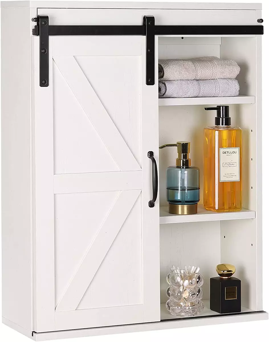 Farmhouse wall 2024 mounted bathroom cabinet