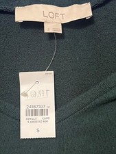 Loft  Sweater dress Green 3/4 Sleeve Size S