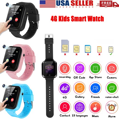 4G Smart Watch for Kids with GPS Tracker and Call Function Camera Video ...