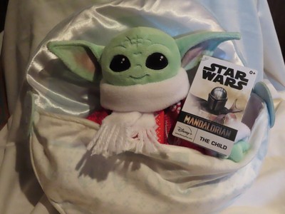 Disney Storey Mandalorian Grogu Christmas Plush with Plush Pod