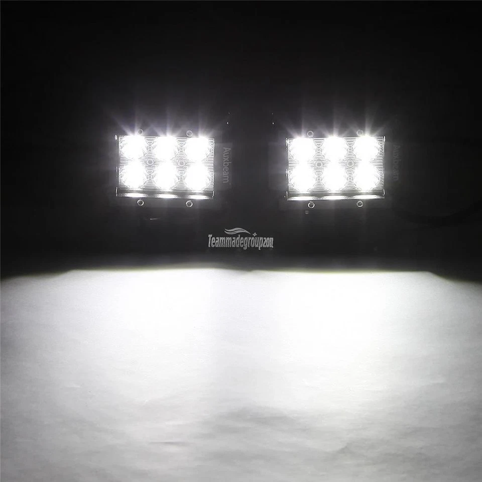 2PCS 4INCH 18W  LED WORK LIGHT BAR DRIVING SPOT BEAM SUV ATV FOR JEEP TRUCK - Image 2 of 4