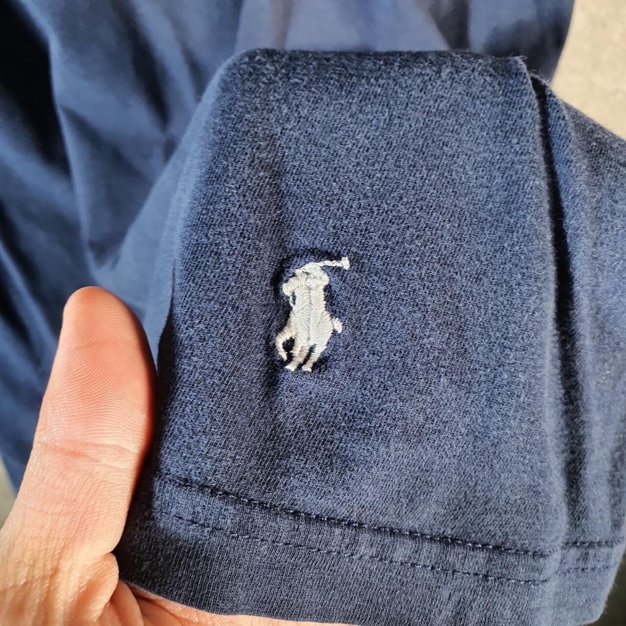 Polo Ralph Lauren vintage uomo grande blu ricamata pony vestibilità classica