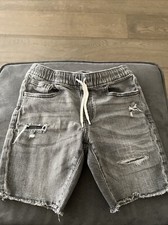 Old Navy 360 Stretch Slim Boy Distressed Gray Shorts Size 8 M