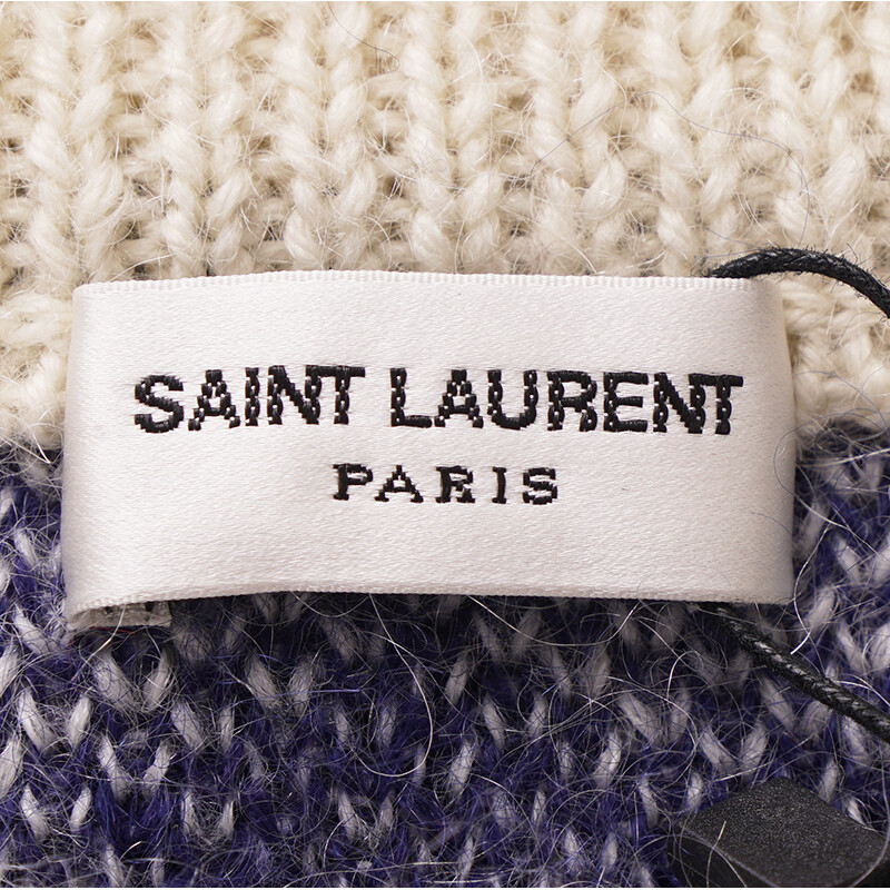 XS NEW $1290 SAINT LAURENT Wool Knit Jacquard AMERICAN Stars