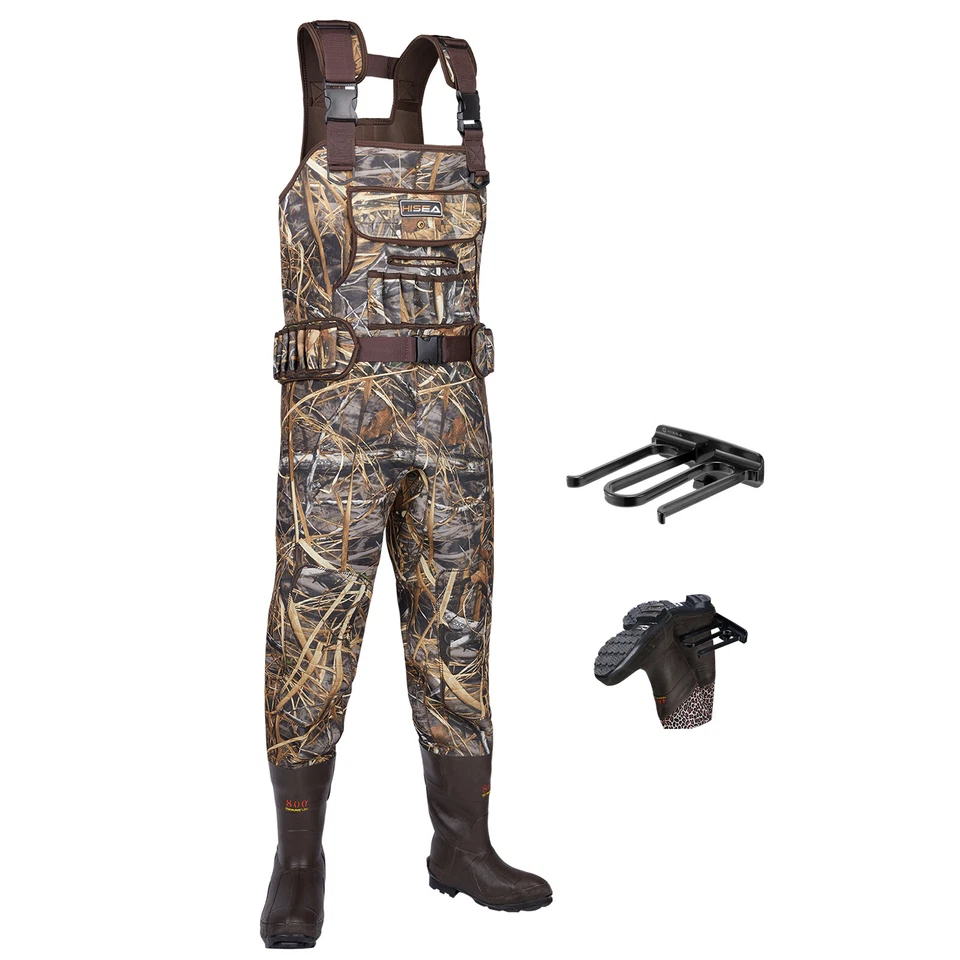 HISEA Waterproof Neoprene Chest Wader 800G Insulated Bootfoot Fishing Hunting - Image 4 of 4