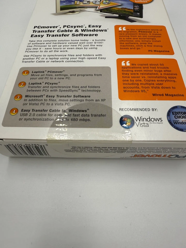 Laplink PC Mover Essentials (CD, Transfer Cable, Quick Start Guide) PCmover NEW - Image 4 of 4