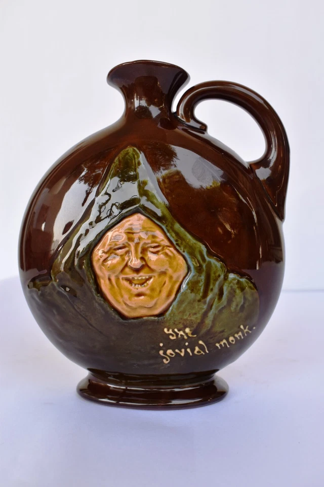 Antigua jarra de whisky Royal Doulton Kingsware Dewars The Jovial Monk frasco de cerámica Foto 2 de 4