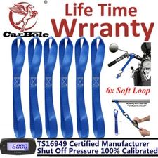 6X Soft Loop Tie Down Straps Lashing Heavy Duty Motorcycle Handlebar 4500LBS ATV