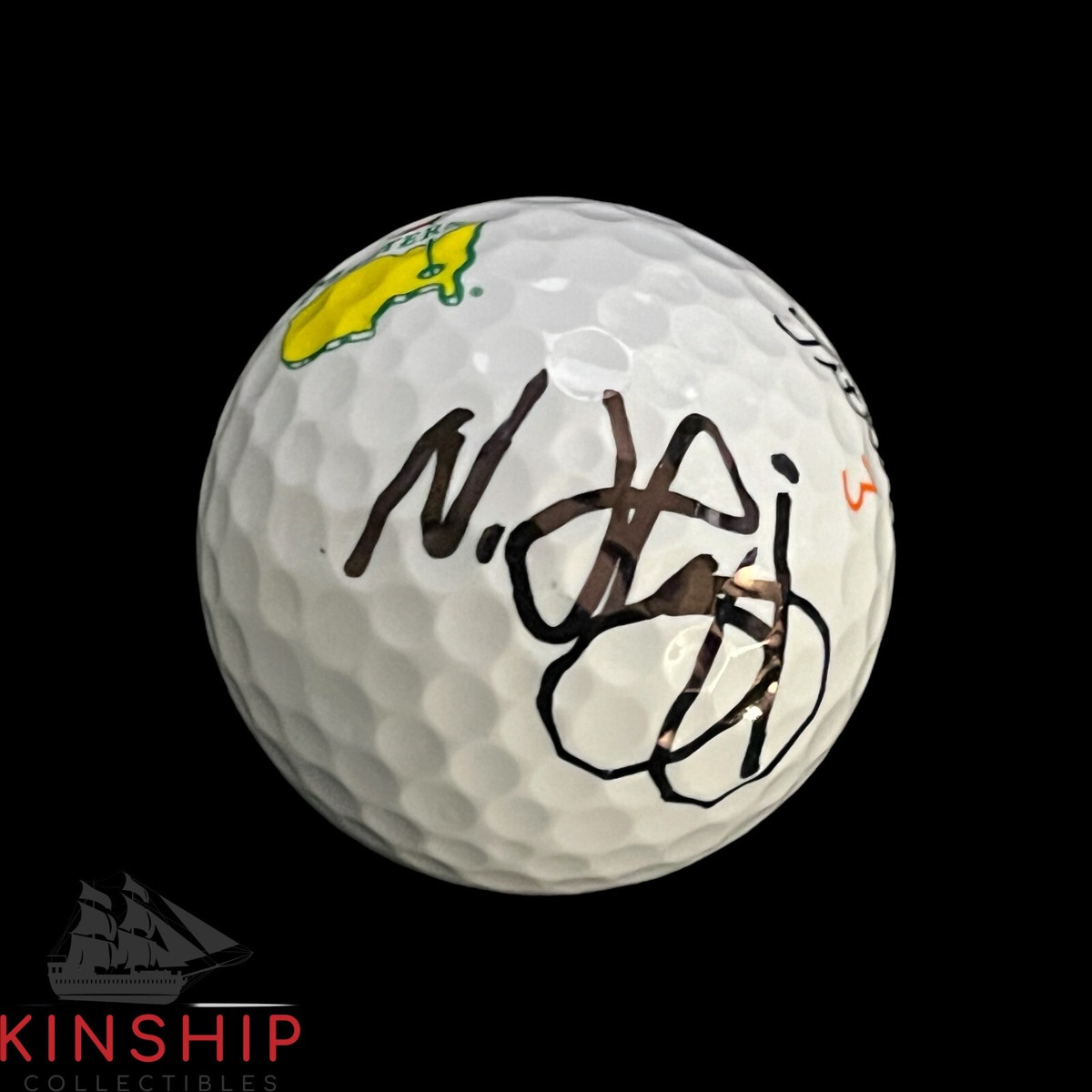 Nicolai Hojgaard signed Masters Logo Golf Ball JSA COA PGA Augusta