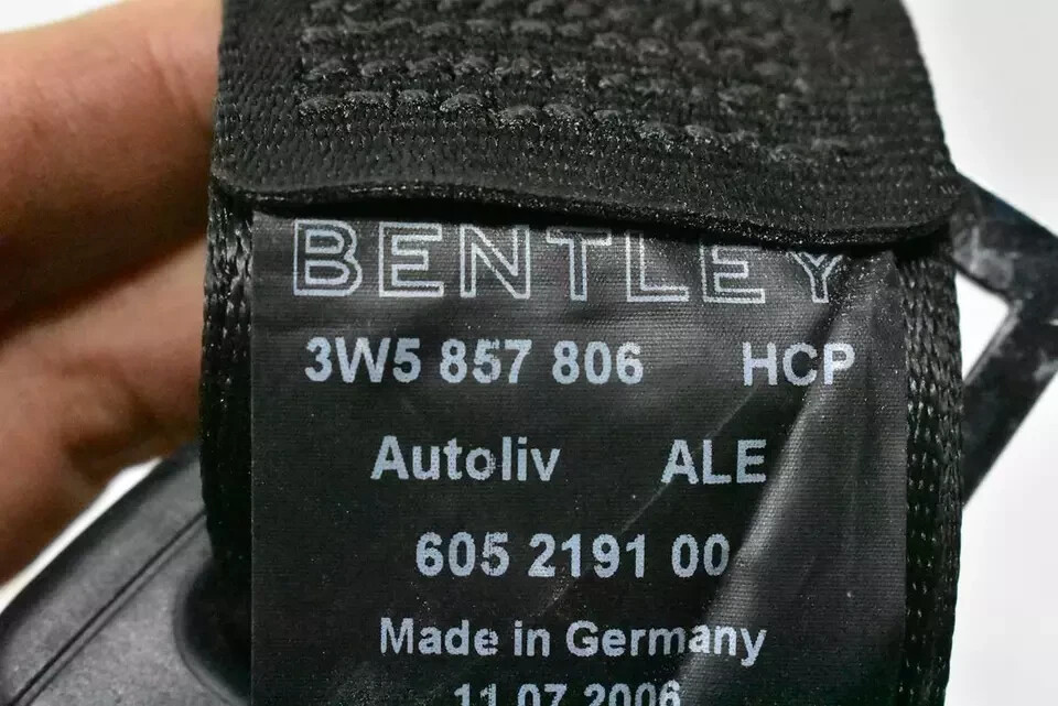 06-12 Bentley Continental Flying Spur Rear Right Side Seat Belt Retractor OEM
