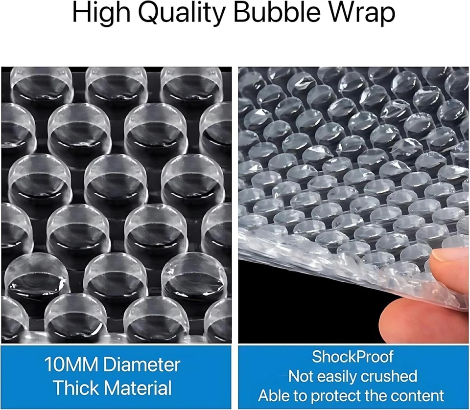 12" Wide  175 feet Bubble Cushioning Wrap Roll Small Bubble Perforated Every 12" - Image 4 of 4