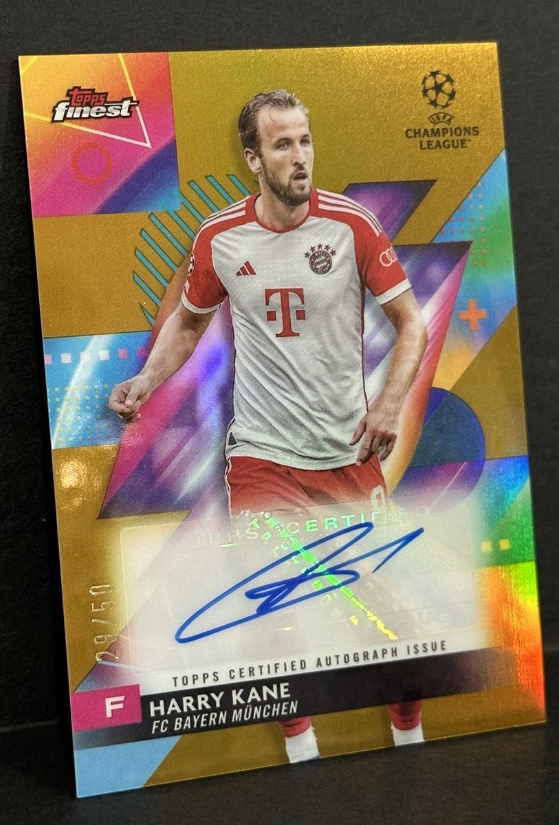 Harry Kane パッチオート　良部分11枚限定 2023-24 Topps Finest UCC Bayern Munich Harry Kane Auto Gold