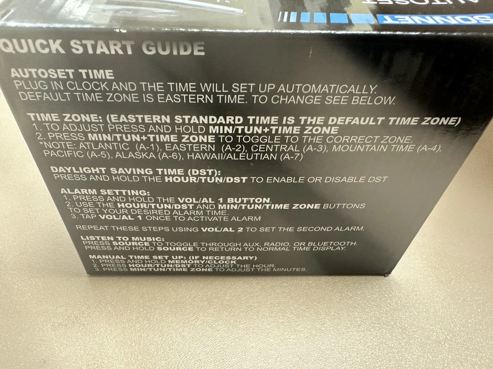 Sonnet R-1428 0.9” LED FM Clock Radio w/ Bluetooth Speaker & USB Charging Port - Image 2 of 4