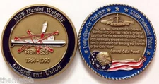 NAVY USS DANIEL WEBSTER SSBN-626  SUBMARINE DETERRENT PATROL CHALLENGE COIN