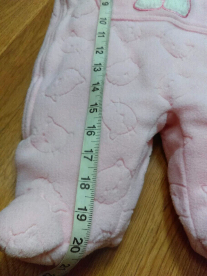 Macacão macacão miniwear gatinho recém-nascido rosa grosso bebê meninas inverno quente 0-3m - Imagem 3 de 4