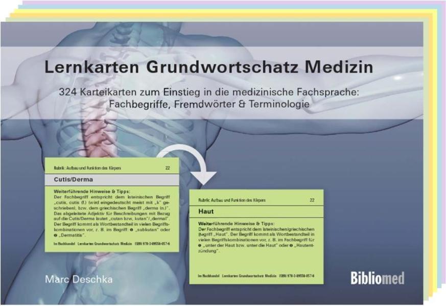 Lernkarten Grundwortschatz Medizin - 324 Karteikarten Zum Einstieg In