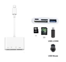 IOS15 SD TF Card Reader USB Mouse U Flash Disk OTG Adapter for Eye