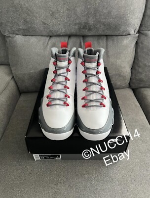 Size 13 - Nike Air Jordan 9 Retro Fire Red Cool Grey with Receipt