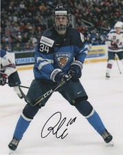 Team Finland Rasmus Kupari Signed Autographed 8x10 IIHF Photo COA #4