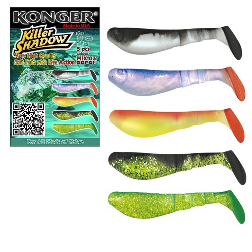 Fishing Soft Lures 11cm Big Pike Perch Weedless Hooks Baits Set Sea