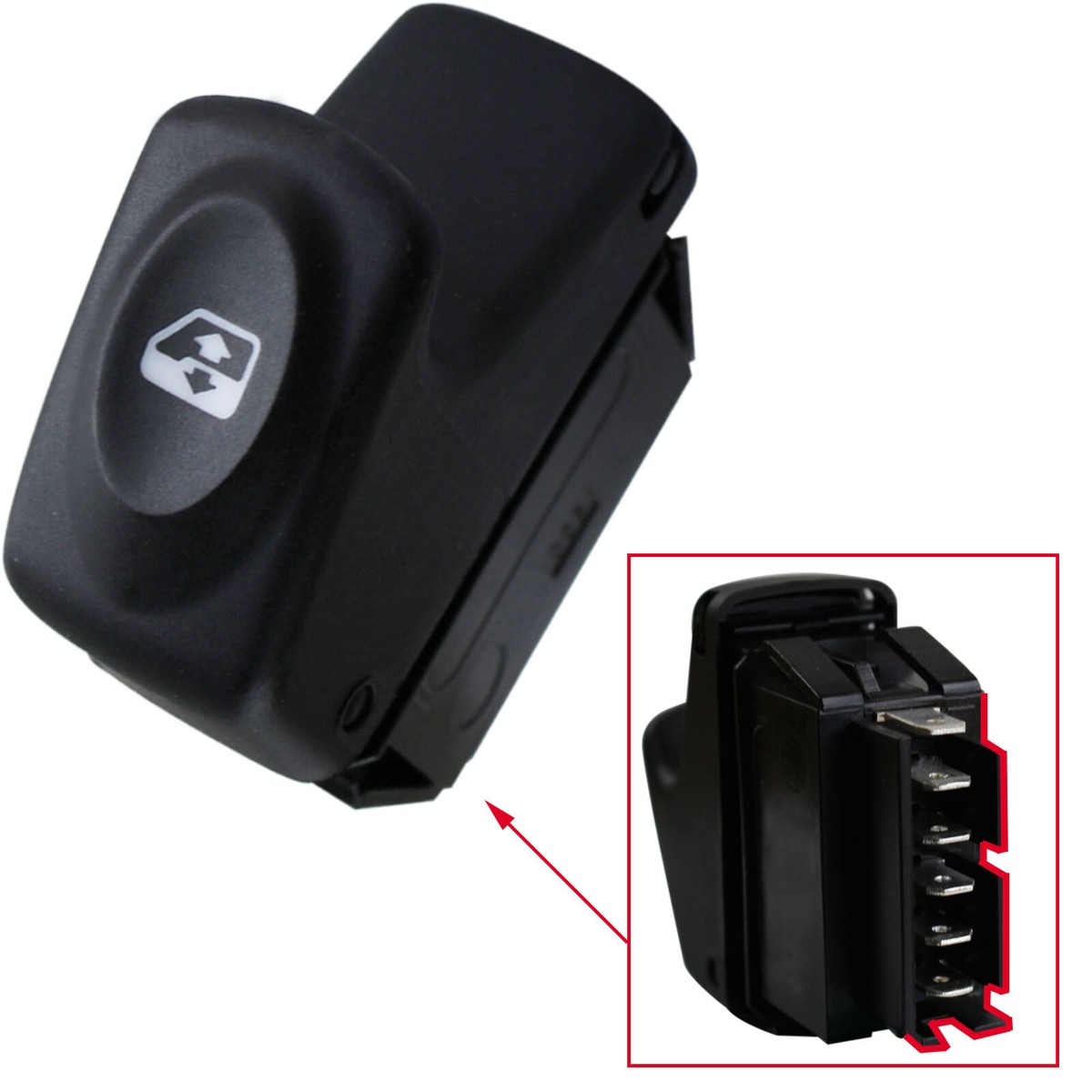 Interrupteur Lève-Vitre Renault Clio/Kangoo/Mégane - Compatible 7700838101