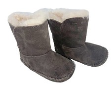 UGG Baby Boots Booties Gray With Fleece Lining Toddler  