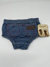 Wrangler Denim Baby Diaper Cover Shorts Bloomers Infant Size 6 Months