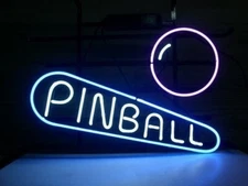 Pinball Game 17" Neon Sign Lamp Light With Dimmer Business Beer Man Cave VY