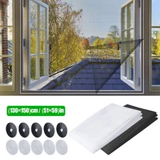 5PCS Self-Adhesive Window Screen Mesh Insect Mosquito Net DIY Kit with Tape Set