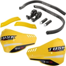 Tusk D-Flex Pro Adventure Handguards Black Bar/Yellow Plastics 7/8" Bars