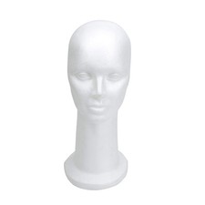 BHD BEAUTY 15" Styrofoam Foam Mannequin Manikin Display Head Wig Hat Stand Wh...